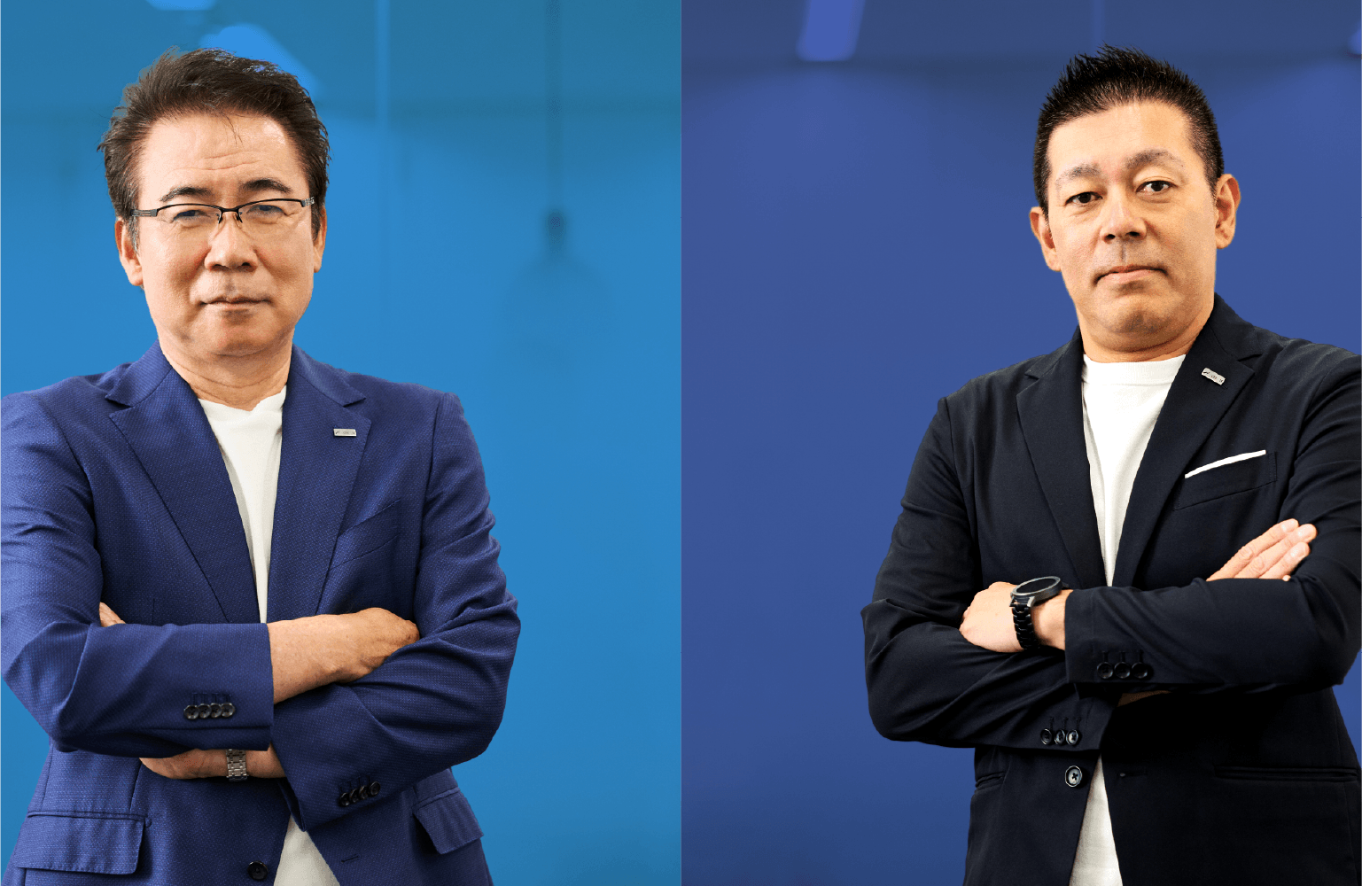 米津 健一（代表取締役会長 CEO）　渡邉（代表取締役社長 COO）