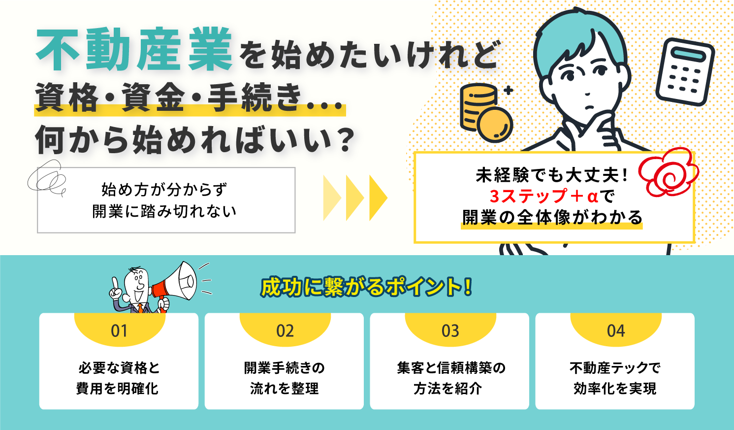 【保存版】未経験から不動産会社を開業する方法｜必要な資格・資金・手続きとは